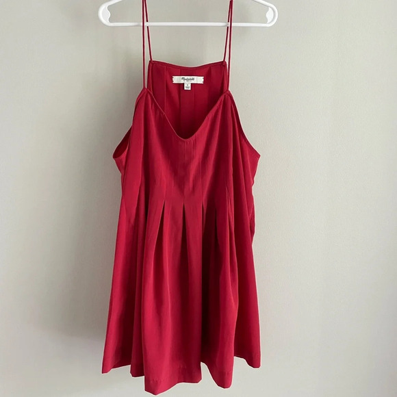 Madewell - Red Pleated Trapeze Tank - Size 2 - EUC! - Picture 1 of 5